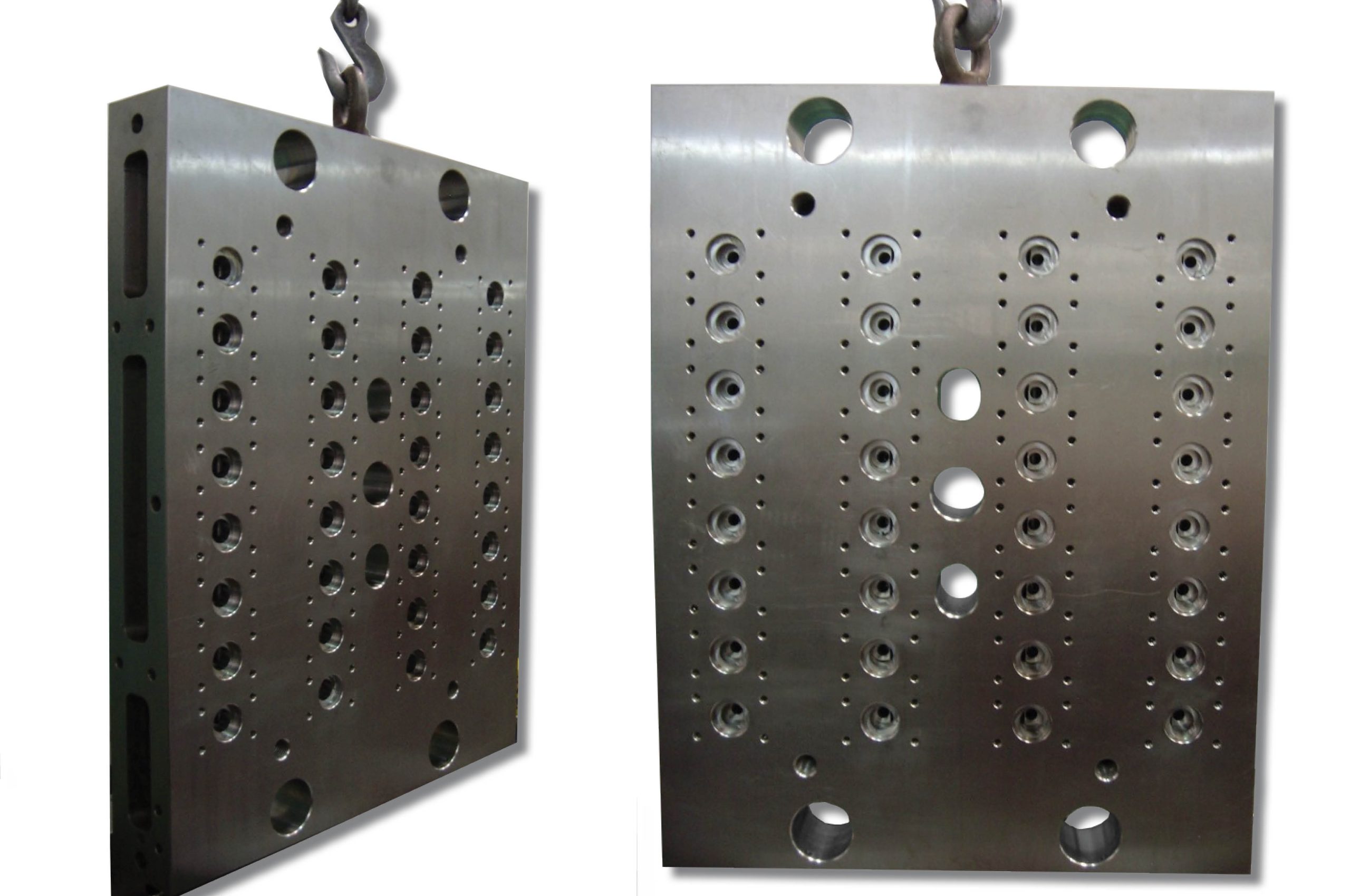photo of a specialised tool steel sheet hanging from a hook